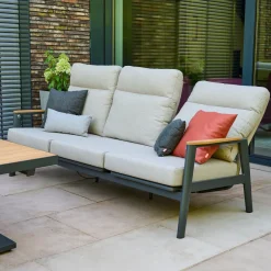 Loungemöbel | Gartenbänke*SIENA GARDEN Cortina Bank | 3-Sitzer | Kordel natur