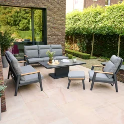 Loungemöbel | Gartenbänke*SIENA GARDEN Cortina Bank | 2-Sitzer | Kordel grau