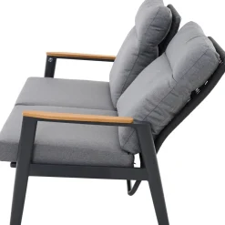 Loungemöbel | Gartenbänke*SIENA GARDEN Cortina Bank | 2-Sitzer | Kordel grau