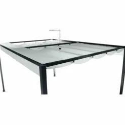 Pavillons*SIENA GARDEN Dachbezug hellgrau zu Sky Pavillon 3x4 Meter