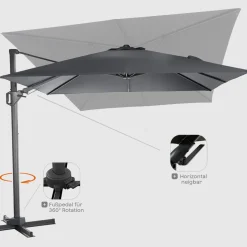 Ampelschirme*SIENA GARDEN Elio N+ Ampelschirm | 300x300 cm | eckig