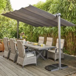Pavillons*SIENA GARDEN Enna Sonnensegel | 350x250x220 cm