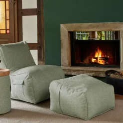 Wintergartenmöbel | Sitzsäcke*SIENA GARDEN FEEL.U Hocker | Polypropylen Soft Green