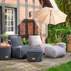 Wintergartenmöbel | Sitzsäcke*SIENA GARDEN FEEL.U Hocker | Polypropylen soul grey