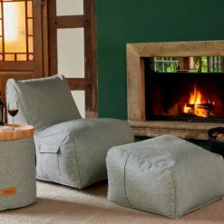 Wintergartenmöbel | Sitzsäcke*SIENA GARDEN FEEL.U Hocker | Polypropylen nordic blue