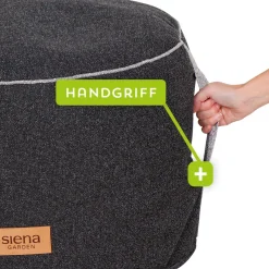 Wintergartenmöbel | Sitzsäcke*SIENA GARDEN FEEL.U Pouf | Polypropylen dark grey