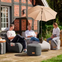 Wintergartenmöbel | Sitzsäcke*SIENA GARDEN FEEL.U Pouf | Polypropylen dark grey