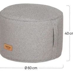 Wintergartenmöbel | Sitzsäcke*SIENA GARDEN FEEL.U Pouf | Polypropylen soul grey