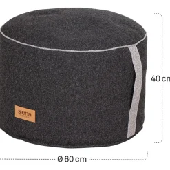 Wintergartenmöbel | Sitzsäcke*SIENA GARDEN FEEL.U Pouf | Polypropylen dark grey