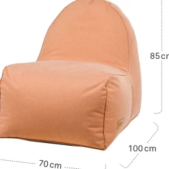 Wintergartenmöbel | Sitzsäcke*SIENA GARDEN FLOW.U Sitzsack | Polypropylen apricot | inkl. Schutzhülle