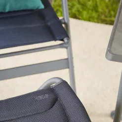 Camping*SIENA GARDEN Fußteil zu Premium Campingsessel | AirMesh anthrazit
