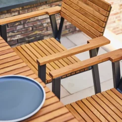 Essgruppen*SIENA GARDEN Gartenmöbelset Bozen Esstisch + 2x Bozen Stapelsessel + Bozen 2er Bank