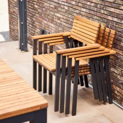 Essgruppen*SIENA GARDEN Gartenmöbelset Bozen Esstisch + 2x Bozen Stapelsessel + Bozen 2er Bank
