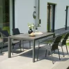 Essgruppen*SIENA GARDEN Gartenmöbelset Silva Gartentisch + 4x Repton Stapelsessel