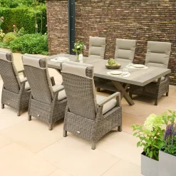Essgruppen*SIENA GARDEN Gartenmöbelset Sincro Ausziehtisch + 6x Corido Move Gartensessel