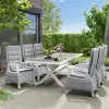 Essgruppen*SIENA GARDEN Gartenmöbelset Sincro Ausziehtisch + 6x Corido Move Gartensessel