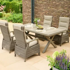 Essgruppen*SIENA GARDEN Gartenmöbelset Sincro Ausziehtisch + 6x Corido Move Gartensessel