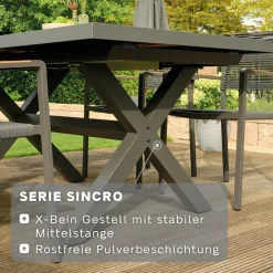 Essgruppen*SIENA GARDEN Gartenmöbelset Sincro Ausziehtisch + 6x Corido Move Gartensessel