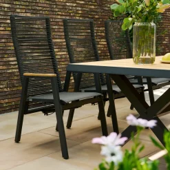 Essgruppen*SIENA GARDEN Gartenmöbelset Sincro Ausziehtisch + 6x Bologna Move Gartensessel