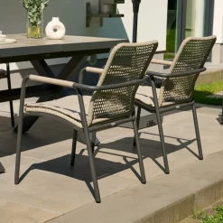 Essgruppen*SIENA GARDEN Gartenmöbelset Sincro Ausziehtisch + 6x Repton Stapelsessel