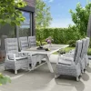 Essgruppen*SIENA GARDEN Gartenmöbelset Tirana Ausziehtisch + 6x Corido Move Gartensessel