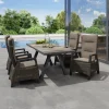 Essgruppen*SIENA GARDEN Gartenmöbelset Tirana Ausziehtisch + 4x Corido Move Gartensessel