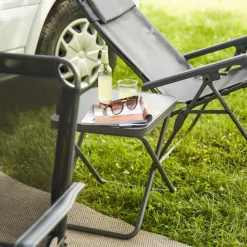 Camping*SIENA GARDEN Hockeraufsatz Campingtischplatte | MDF grau