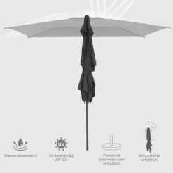 Mittelstockschirme*SIENA GARDEN Isa Mittelstockschirm | 200x300 cm | eckig