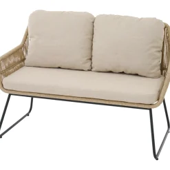 Loungemöbel | Gartenbänke*SIENA GARDEN Kansas Bank | 2-Sitzer | Rattangeflecht taupe