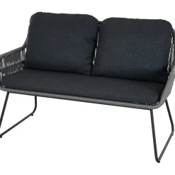 Loungemöbel | Gartenbänke*SIENA GARDEN Kansas Bank | 2-Sitzer | Rattangeflecht dunkelgrau