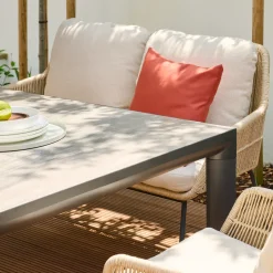 Loungemöbel | Gartenbänke*SIENA GARDEN Kansas Bank | 2-Sitzer | Rattangeflecht taupe