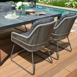 Loungemöbel | Gartenbänke*SIENA GARDEN Kansas Bank | 2-Sitzer | Rattangeflecht dunkelgrau