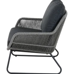 Loungemöbel*SIENA GARDEN Kansas Loungesessel | Rattangeflecht grau