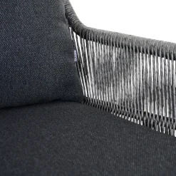 Loungemöbel*SIENA GARDEN Kansas Loungesofa | 2-Sitzer | Rattangeflecht dunkelgrau