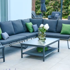 Loungemöbel | Loungesets*SIENA GARDEN Kansas Modul Ecke | Rattangeflecht dunkelgrau