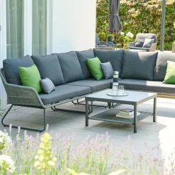 Loungemöbel | Loungesets*SIENA GARDEN Kansas Modul Mittelsofa | Rattangeflecht dunkelgrau