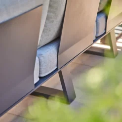 Loungemöbel*SIENA GARDEN Lardos 3-Sitzer-Bank | Aluminium matt anthrazit