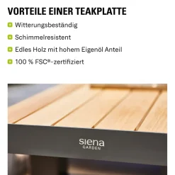 Esstische*SIENA GARDEN Lazy Susan Drehteller | Teakholz FSC® 100 % natur