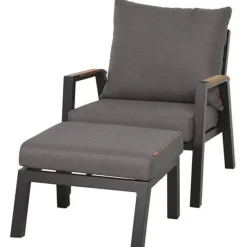 Gartenhocker*SIENA GARDEN Lindos Hocker | Aluminium matt anthrazit