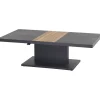 Höhenverstellbare Tische*SIENA GARDEN Lindos Lifttisch | Keramik anthrazit mit Inlay aus Teakholz FSC® 100 %