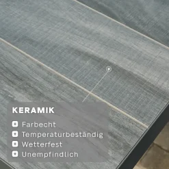 Esstische*SIENA GARDEN London Gartentisch | Keramik anthrazit