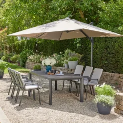 Stapelsessel*SIENA GARDEN London Stapelsessel | RANOTEX® schwarz-grau