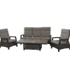 Loungesets*SIENA GARDEN Loungeset  Corido Lifttisch + 2x Loungesessel +  3-Sitzer-Loungesofa