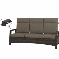 Loungesets*SIENA GARDEN Loungeset  Corido Lifttisch + 2x Move Gartensessel +  3-Sitzer-Loungesofa