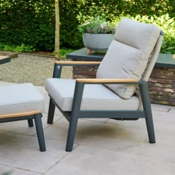 Loungesets*SIENA GARDEN Loungeset Talina Lifttisch + Cortina Loungesessel + 2-Sitzer Loungesofa + Hocker