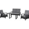 Loungesets*SIENA GARDEN Loungeset  Taranto Loungetisch +  2x Loungesessel +  2-Sitzer-Loungesofa