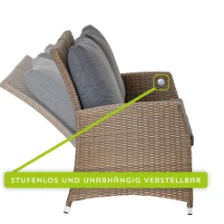 Loungesets*SIENA GARDEN Loungeset  Teramo II Loungetisch + 2x Loungesessel