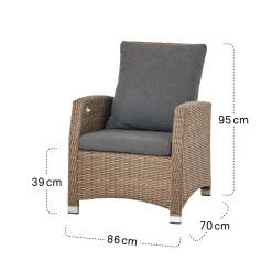 Loungesets*SIENA GARDEN Loungeset  Teramo II Loungetisch + 2x Loungesessel