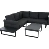Loungesets*SIENA GARDEN Loungeset Weston Loungetisch + 2-Sitzer-Loungesofa + 3-Sitzer-Loungesofa