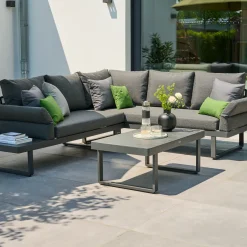 Loungesets*SIENA GARDEN Loungeset Weston Loungetisch + 2-Sitzer-Loungesofa + 3-Sitzer-Loungesofa